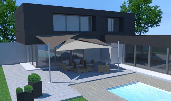 pack 3 triangle voile ombrage