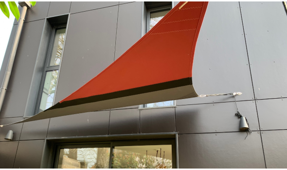 voile d'ombrage tricolore Acryl 300 - voile d'ombrage déperlante