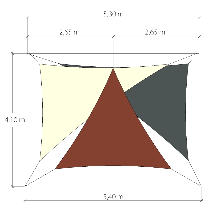 Schéma pack 3 voiles triangles