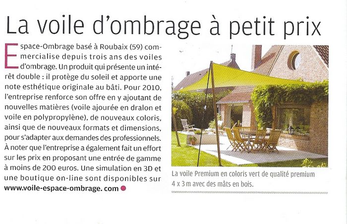 Parution Espace Ombrage magazine Technic Baie https://old.espace-ombrage.com/img/cms/artcile%20technic%20baie%20juin%202010.jpg