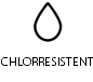Cette voile d'ombrage est résistante au chlore Chlorresistent