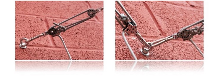 Fixation longue voile d'ombrage