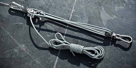 corde nautique et poulies inox