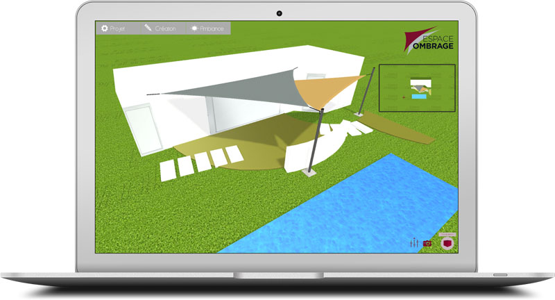 Logiciel 3D voile d'ombrage