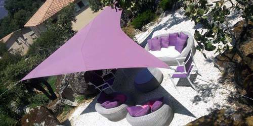 Voile d'ombrage Luxe coloris Lavande Voile d'ombrage Luxe coloris Lavande