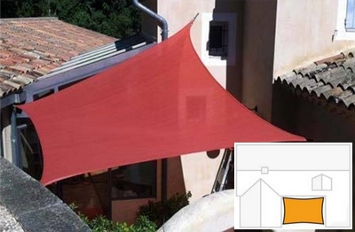 voile ombrage entre murs