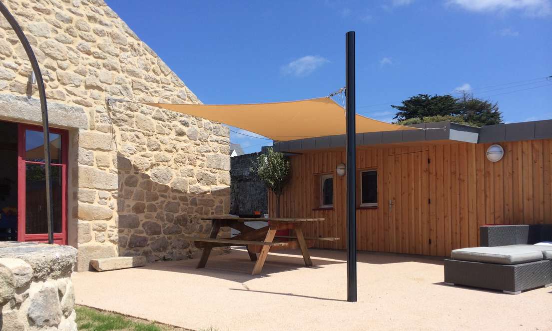 Mât voile d'ombrage anthracite