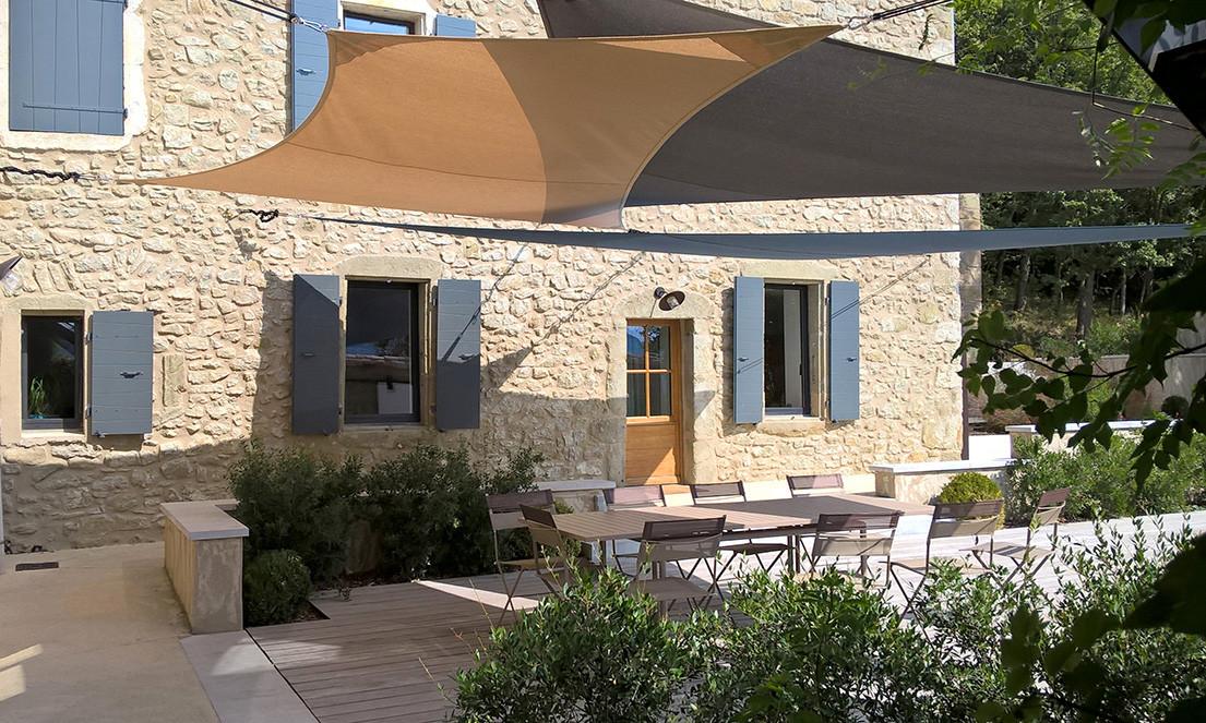 Voiles d'ombrage superposées